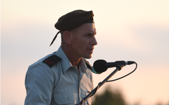 מילוא בטקס סיום תפקידו בעוצבת הגליל