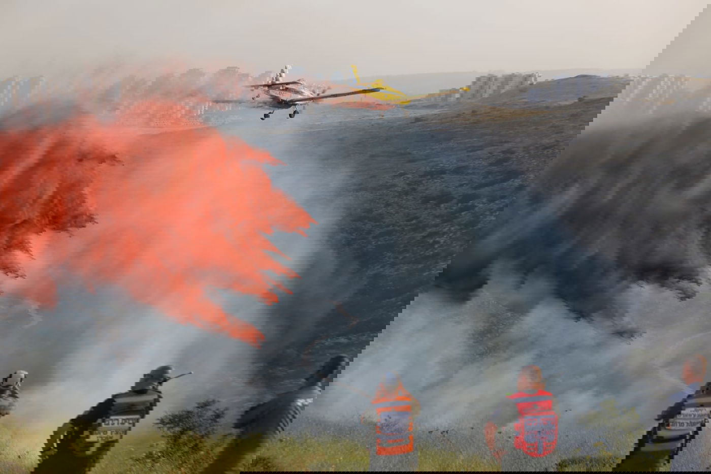 תיעוד: המאמצים מהאוויר לכיבוי השריפות