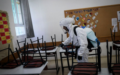 חיטוי במבנה הגימנסיה בירושלים