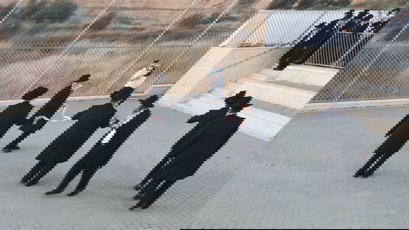 עם מסיכה ו'גארטל': חבר 'המועצת' הליטאית רקד עם נכדו