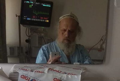 עדי רן בחדרו בביה"ח