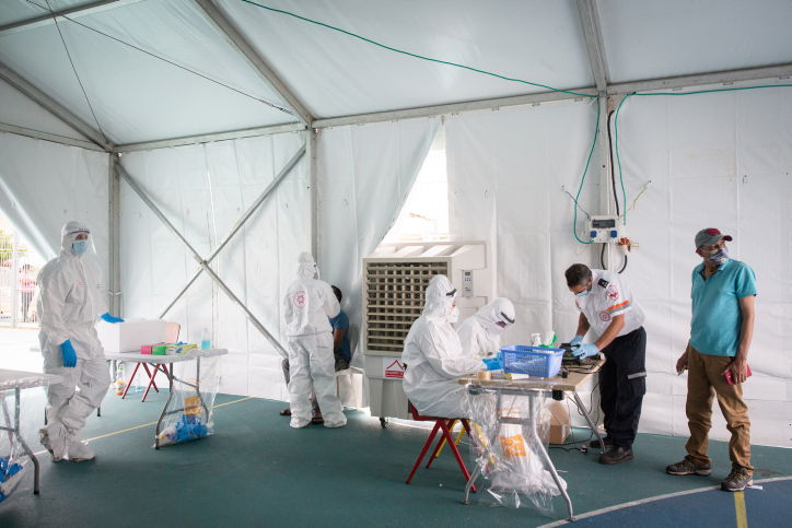 בדיקות קורונה בדרום תל אביב