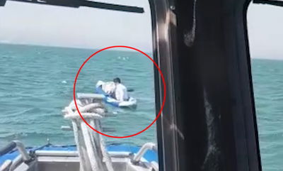 גבר נסחף לעומק הכנרת וחולץ בשלום. צפו