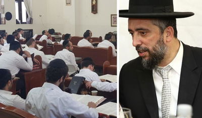 הגר"א עמאר לצד היכל הכולל