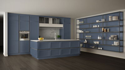 האי הזה הוא מרכז הבית היום. הכול אנחנו עושים כאן