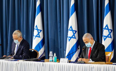 נתניהו וגנץ בישיבת הממשלה, השבוע