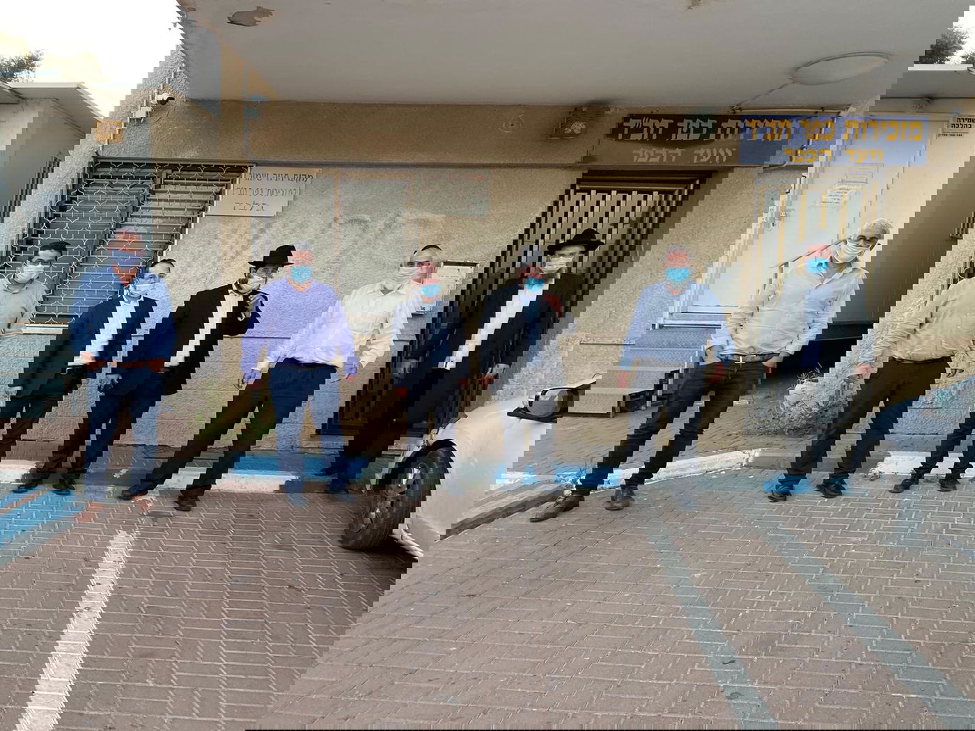 ראשי הקופ"ח, בביקור היום בכפר חב"ד