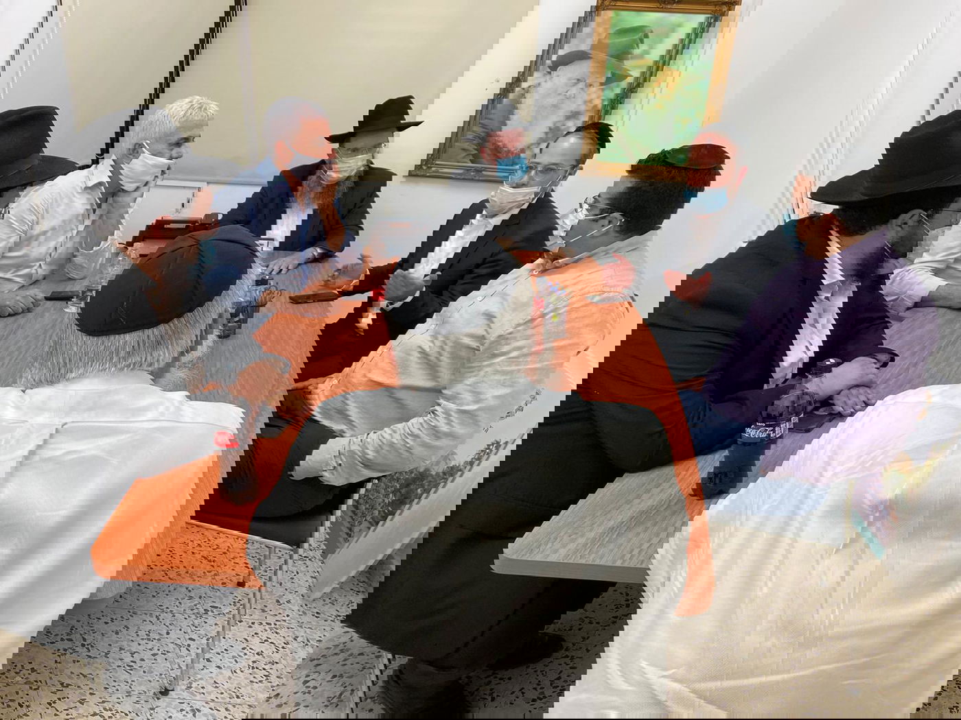 ראשי הקופ"ח, בביקור היום בכפר חב"ד