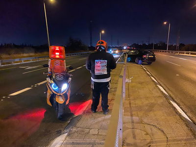 בכניסה לכפר חב"ד: תאונה עם שני פצועים