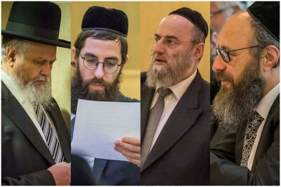 מימין לשמאל: הרב וולף, הרב געללי, הרב וויל והרב טובול