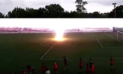 ברק פוגע בנער המשחק כדורגל