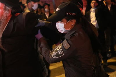 ממראות ההפגנה אמש לשחרורו