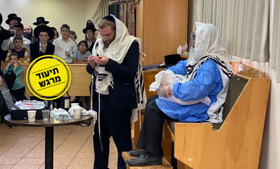 התרגשות במלונית: האבא התמגן ושימש סנדק בברית לבנו