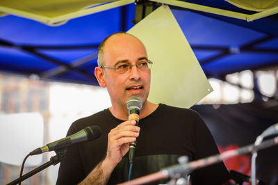 זליכה, בהפגנה נגד ראש הממשלה נתניהו, ביום שישי האחרון