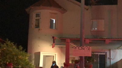 הבניין שנפגע בשדרות