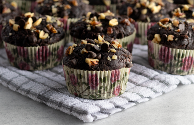 ב-35 דקות בלבד: מאפינס שוקולד ואגוזים