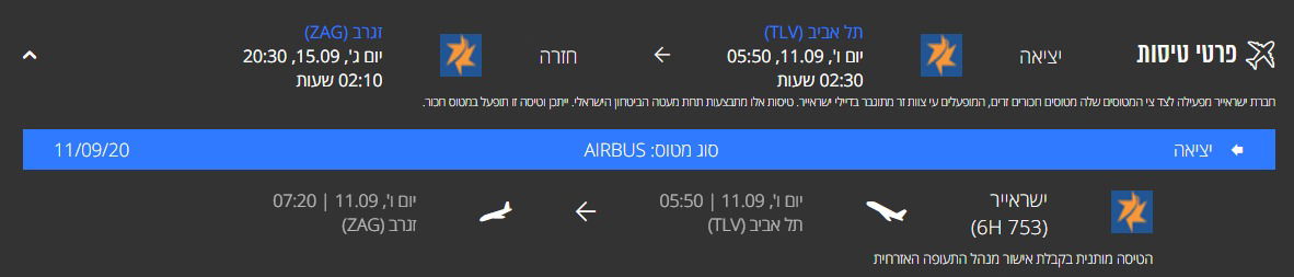 הטיסה אחרי השינוי