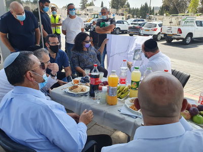 במהלך הסיור בהר המנוחות