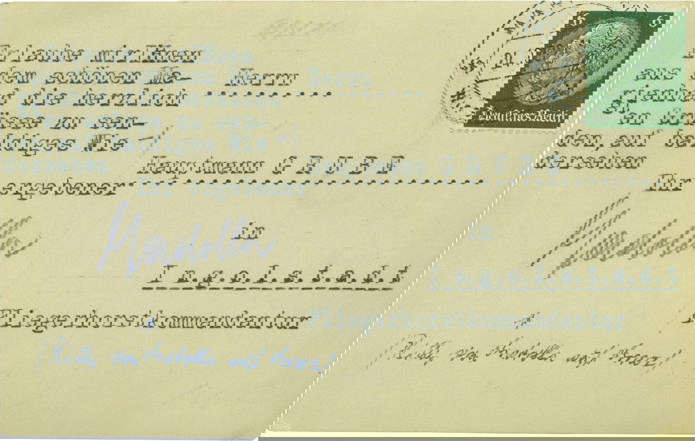 תמונת הרבי מבעלזא נשלחה כגלויה בראשית תקופת השואה לחייל בצבא גרמניה הנאצית