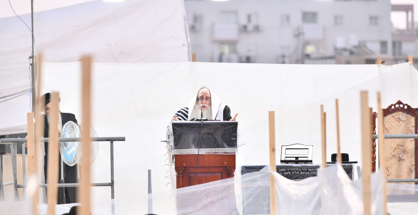 האדמו"ר מצאנז אמירת הסליחות בתחילת השבוע