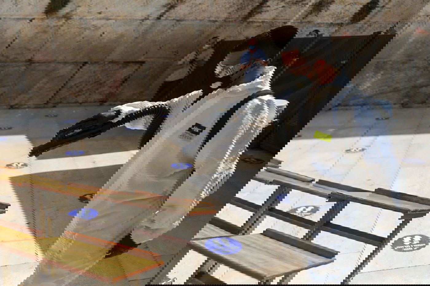 בצל ה'קורונה': הכותל המערבי עבר ניקוי וחיטוי • צפו