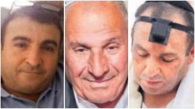 האב אליהו באמצע, אלי משמאל ורחמים מימין