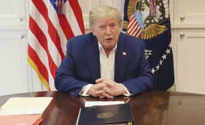 טראמפ בבית החולים הצבאי