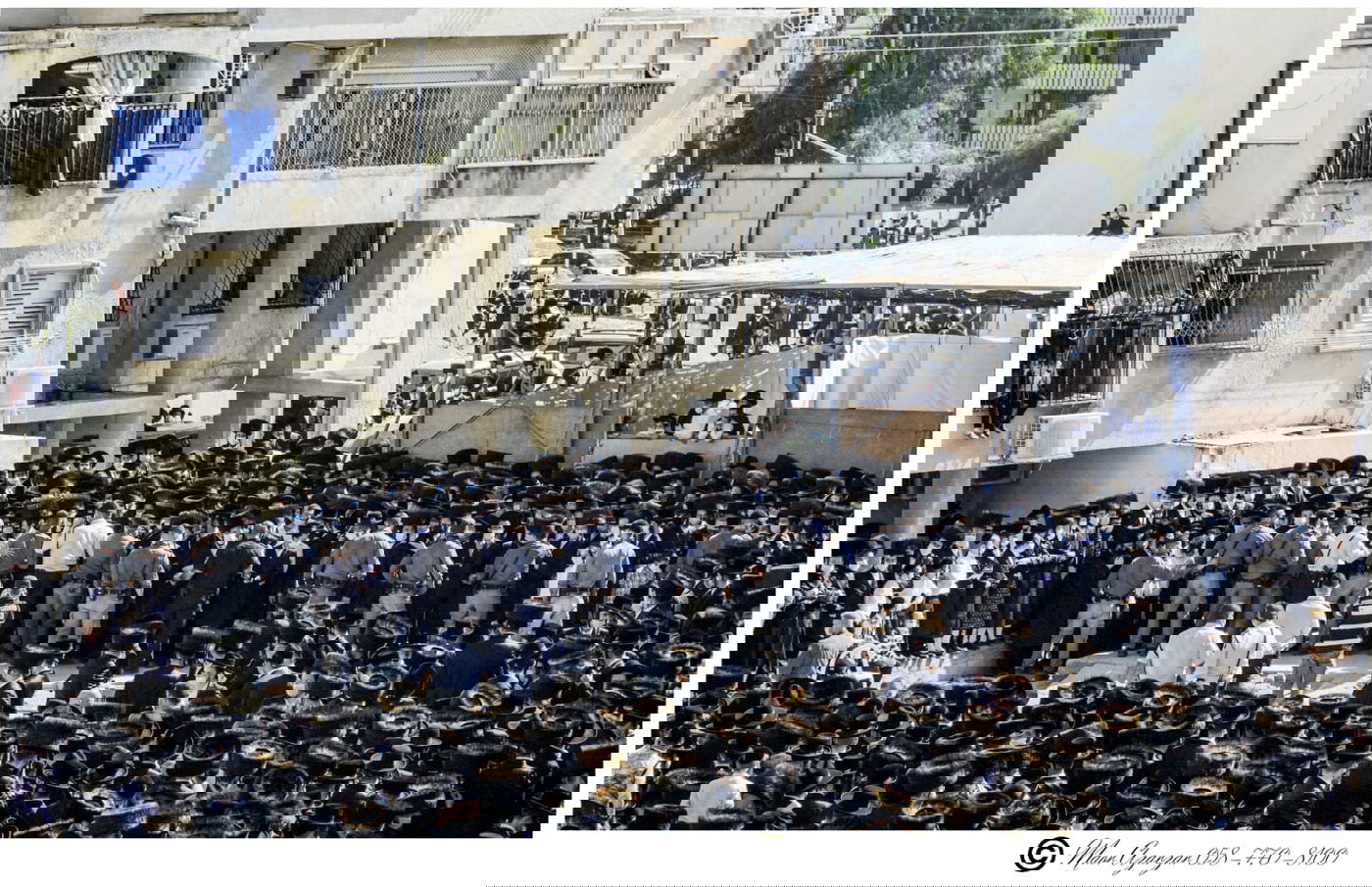 תיעוד: הרבנית האלמנה, בהלוויית האדמו"ר