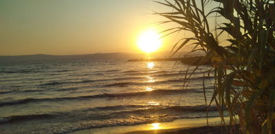 בזמן הסגר: השמש שוקעת מעל הכינרת