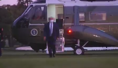 אחרי שחלה: כך חזר נשיא ארה"ב לבית הלבן