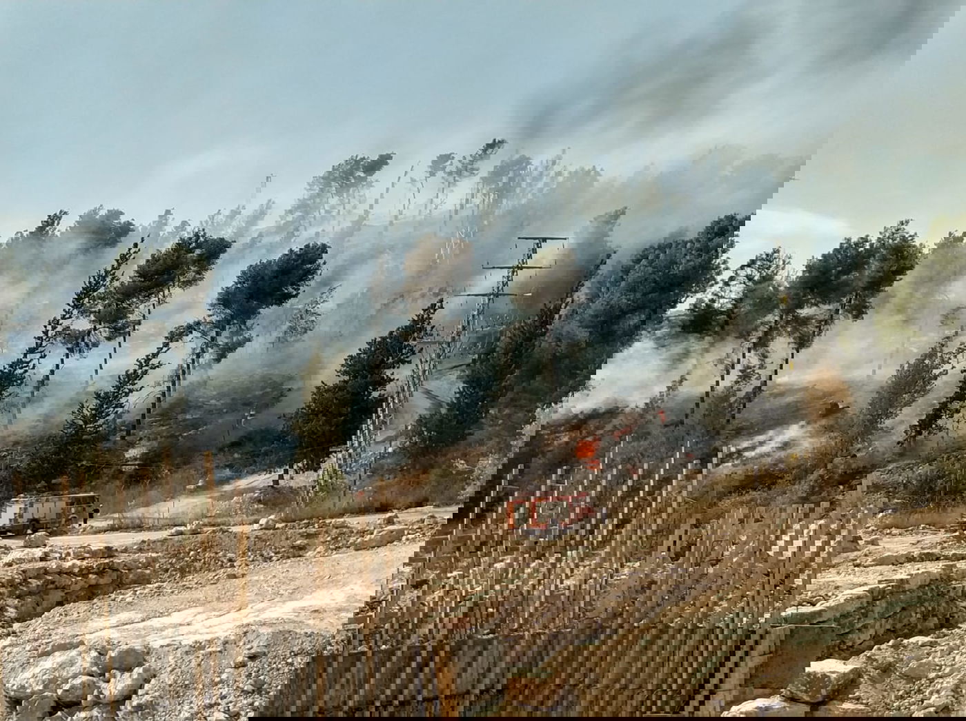 שריפת ענק משתוללת סמוך למודיעין עילית