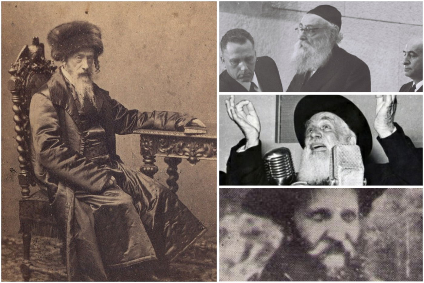 מלמעלה למטה, בכיוון השעון: הרב לוין, הרב כהנמן, הרב זמבה והרב דב בער מקרקוב