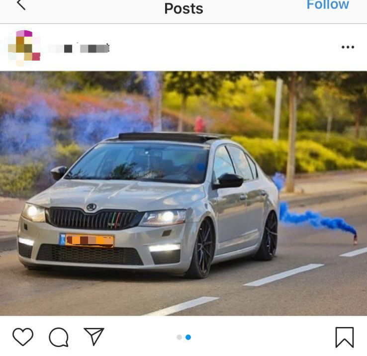 תועד ברכב עם רימוני עשן צבעוניים ונעצר