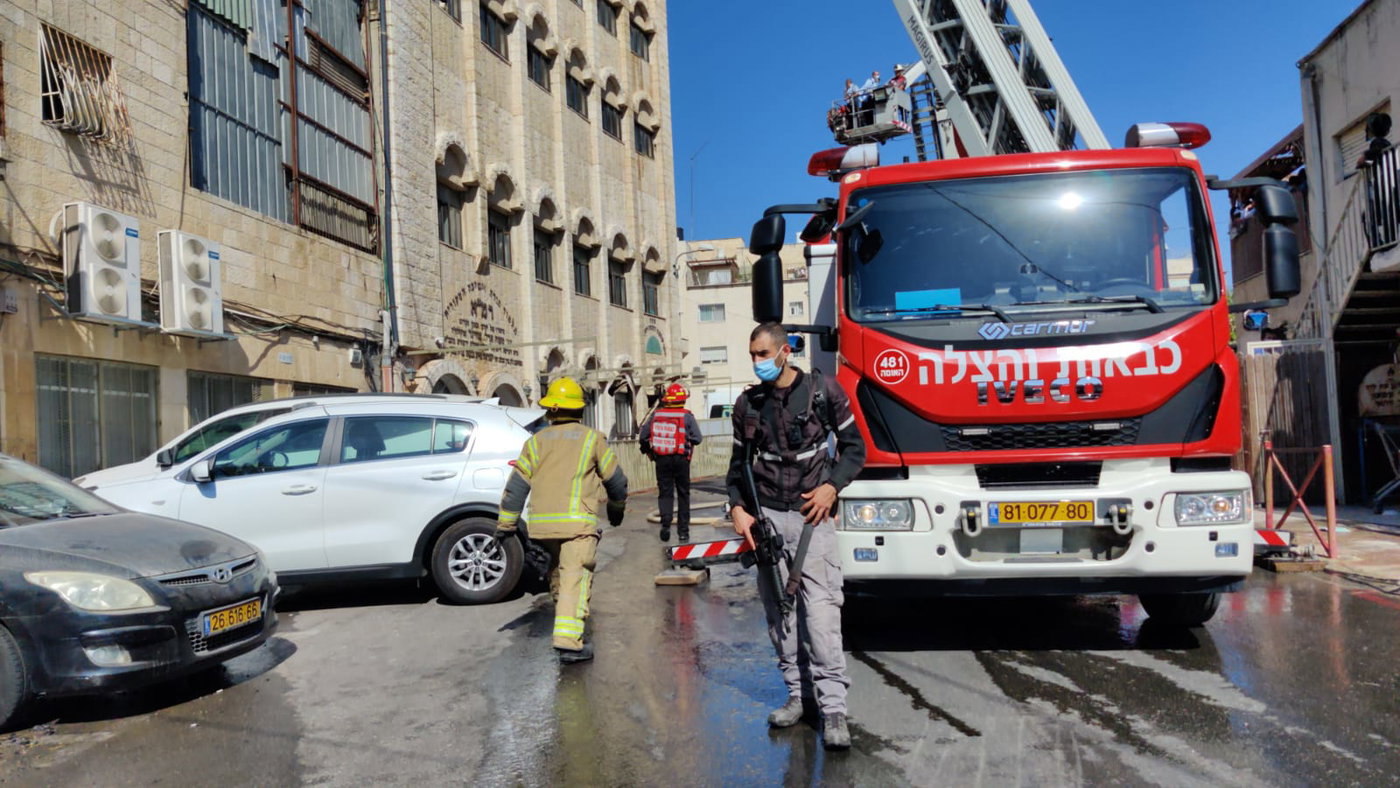 שריפה גדולה ב"מוסדות רמ"א" בירושלים
