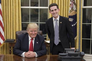 אבי ברקוביץ והנשיא טראמפ