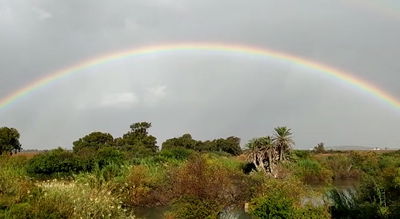 מרהיב: קשת כפולה מעל שמורת הטבע