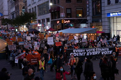 מפגינים בניו יורק אתמול