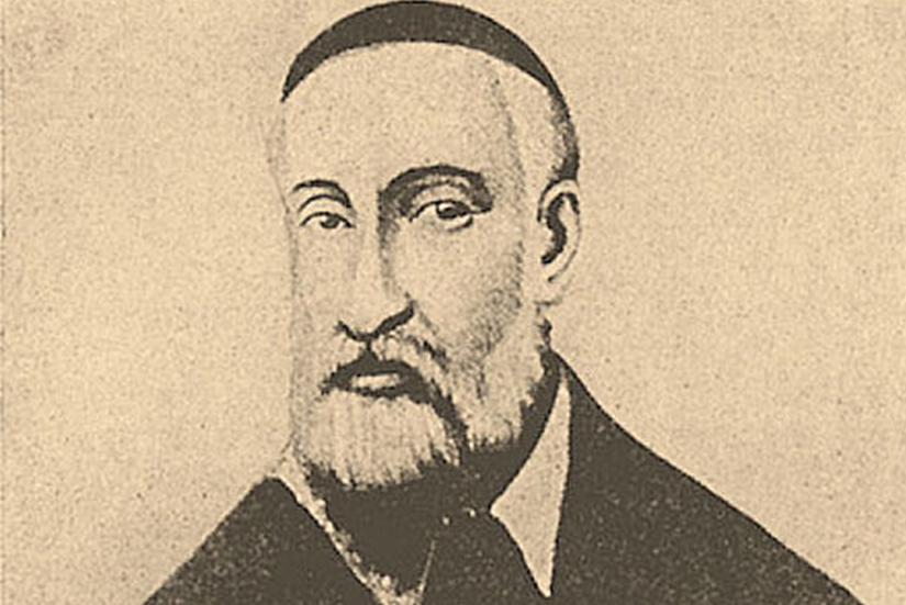 דיוקן המיוחס לרמ"ע מפאנו ובו הוא מופיע עם זקן