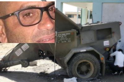 שחר זדה ז"ל על רקע כלי צבאי