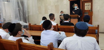 ההספד בישיבה התיכונית החרדית 'אורייתא' בירושלים