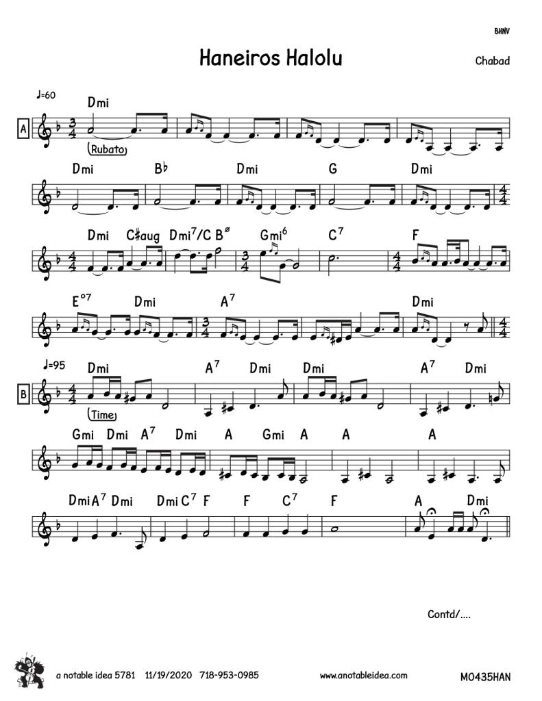 בואו ללמוד לנגן את "הנרות הללו" של חב"ד