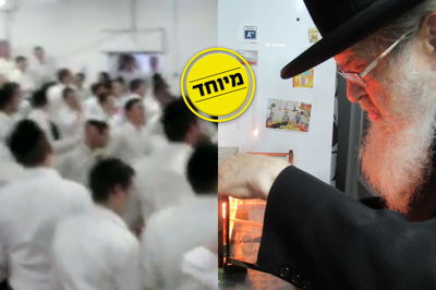 ראש הישיבה לצד הבחורים