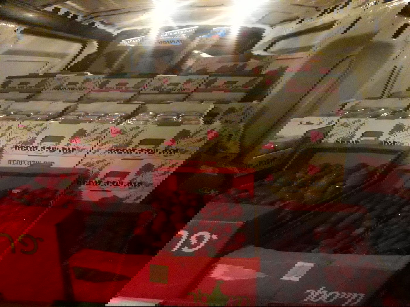 צפו: 8 טון תותים הוברחו מהרצועה לישראל