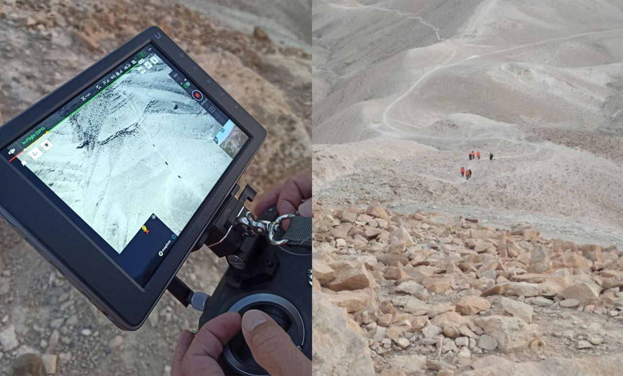 צוות הרחפנים איתר את הזוג שנעדר בנחל