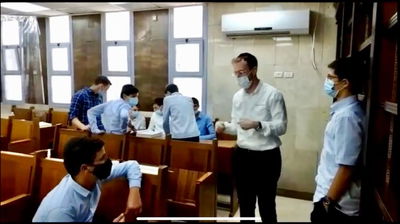 תלמידי הישיבה בבית המדרש