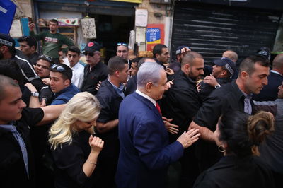 נתניהו מאובטח. ארכיון