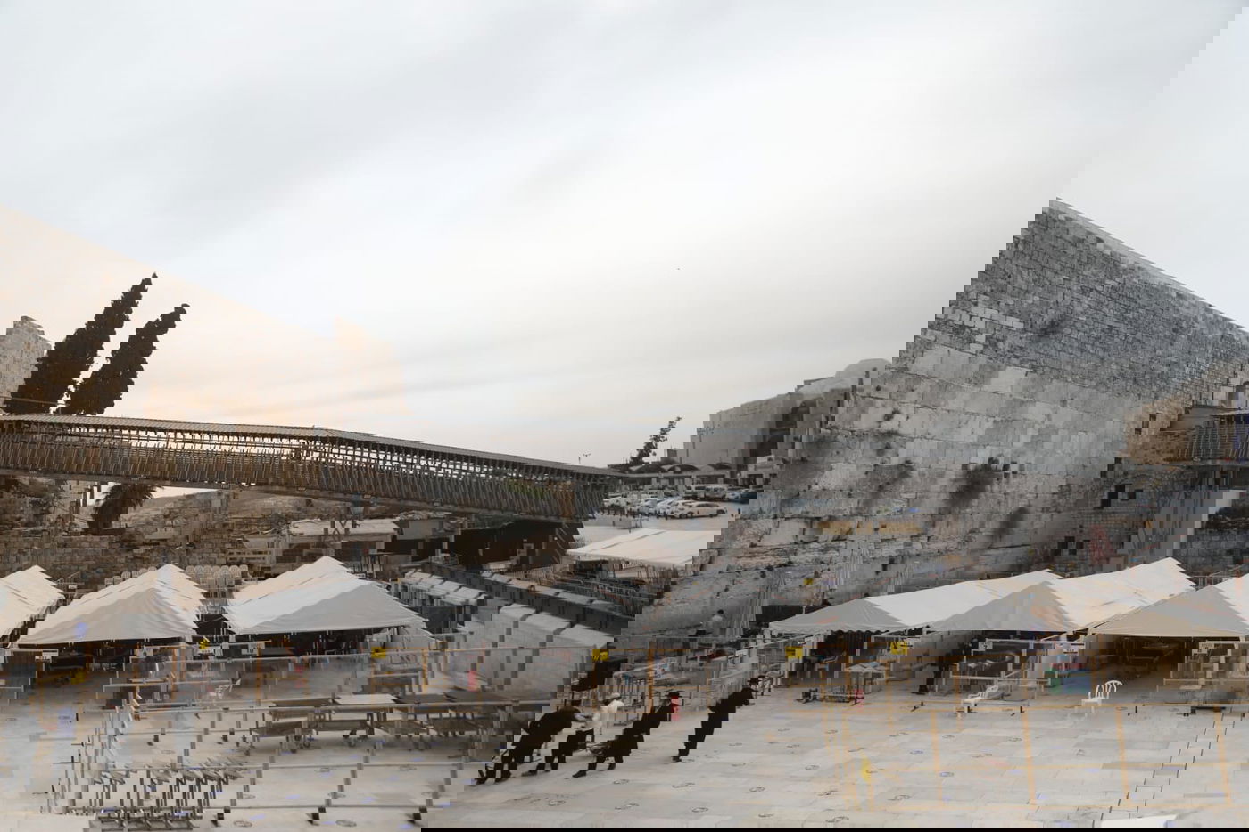 הכותל המערבי והדרכים המובילות - ריקות