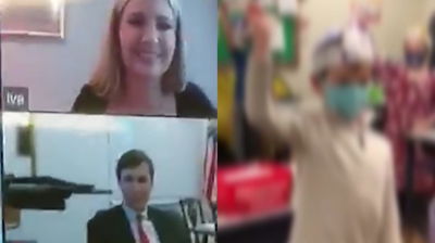 בגן חב"ד: הנכד של טראמפ רקד, הוריו צפו