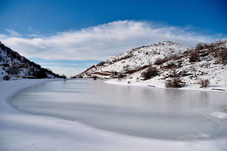 צפו: החרמון מעוטר במעטה הלבן  והחורפי