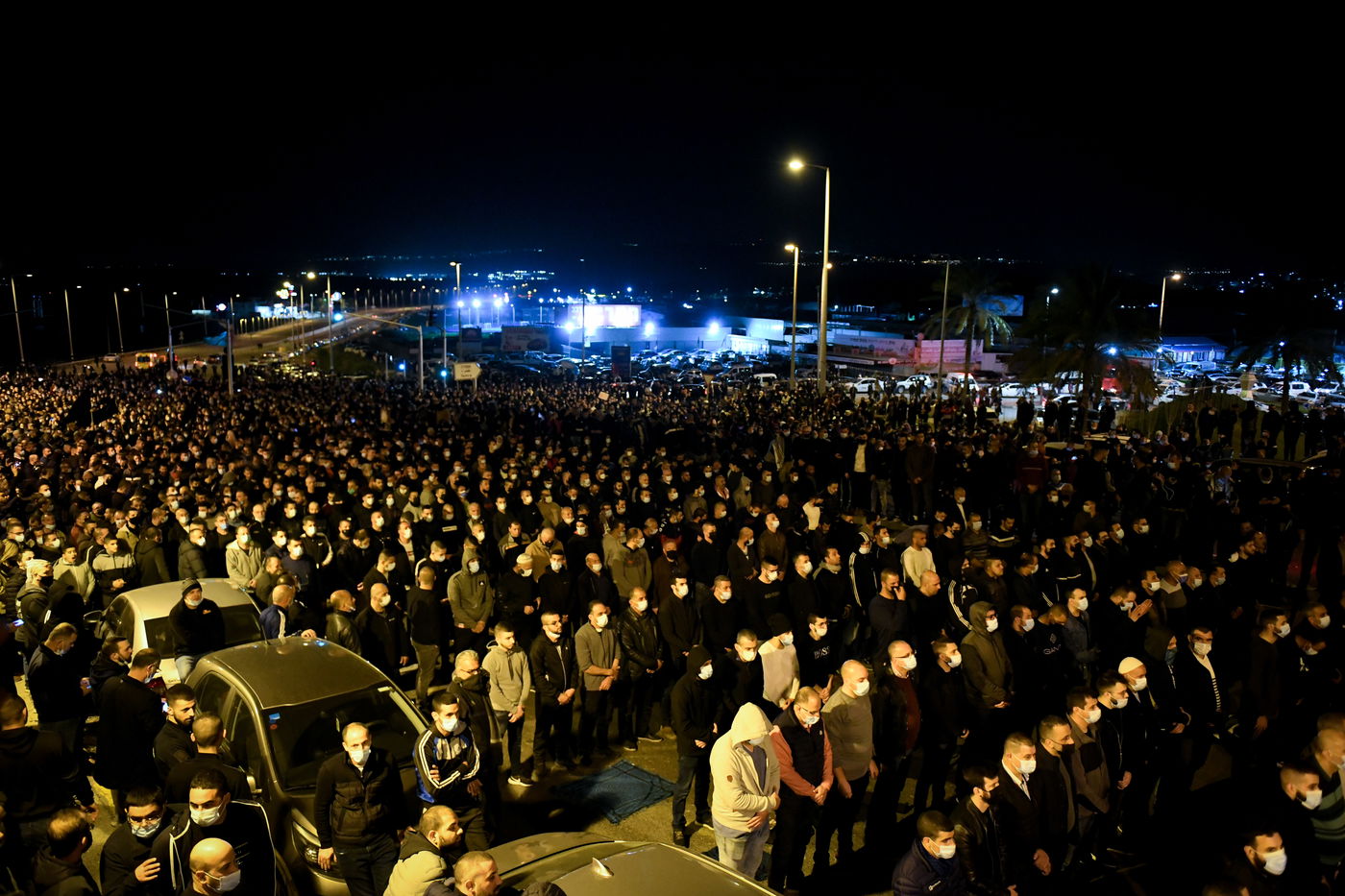 טמרה: הלוויה המונית, מחאות ועימותים